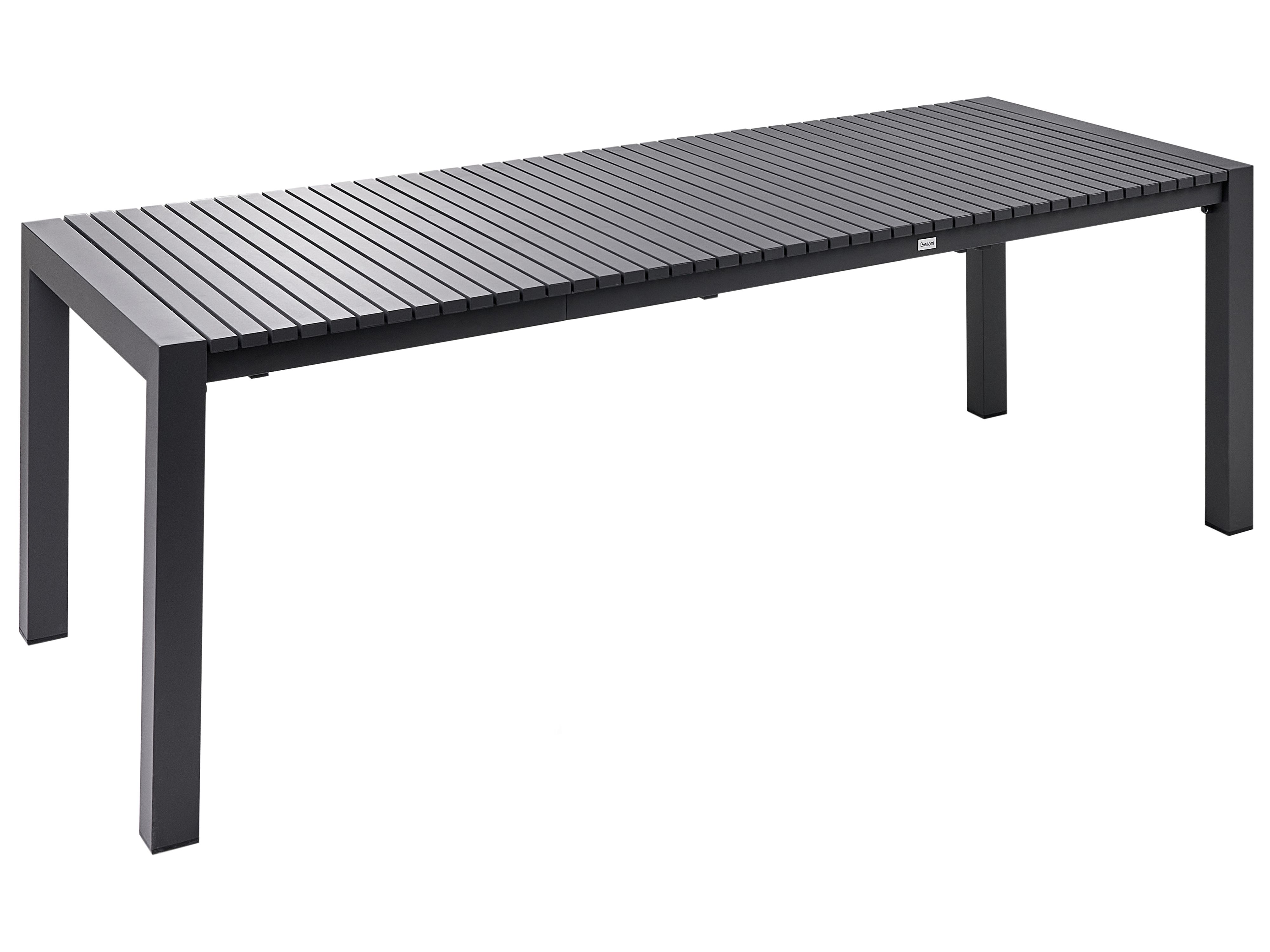 Extending Garden Dining Table ARDESIO 160/220 cm 90 cm Metal Dark Grey