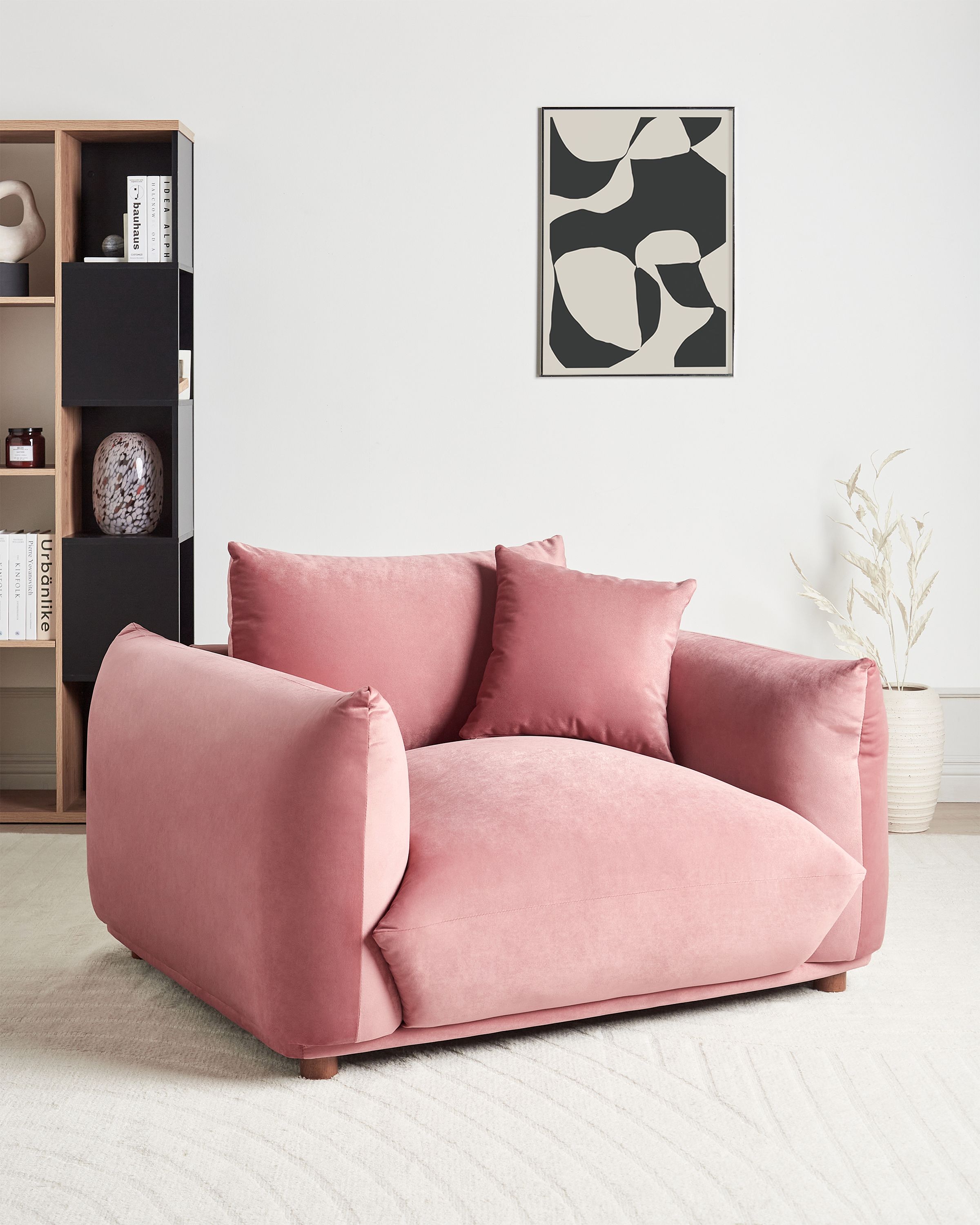 Armchair LUVOS Velvet Pink