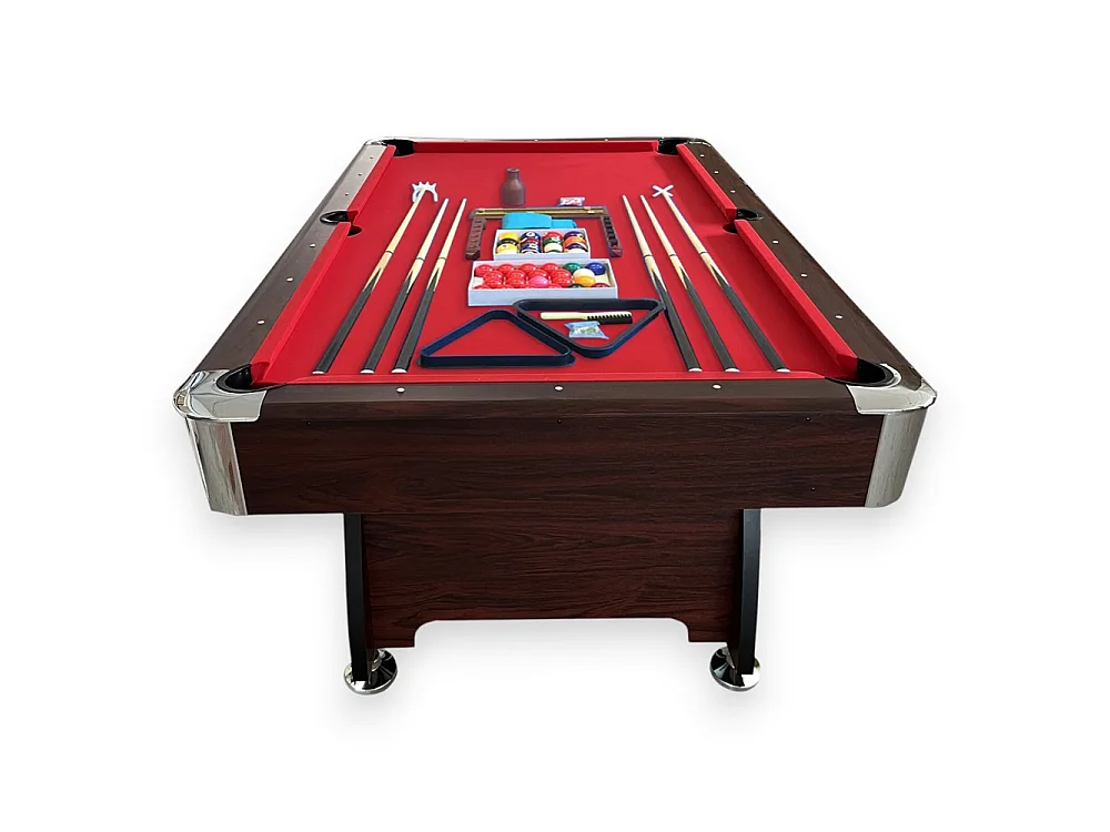Table de Billard 8 Pieds avec bancs de rangement – Viper Red