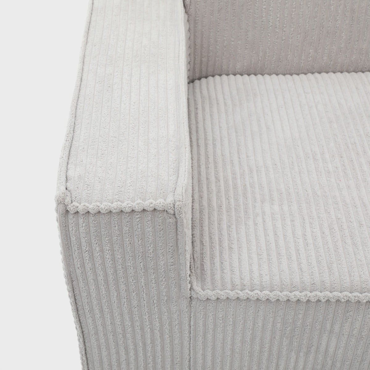 Sofa modułowa LYKKE 2-osobowa ciemnoszara piankowa sztruksowa 190x88x73 cm