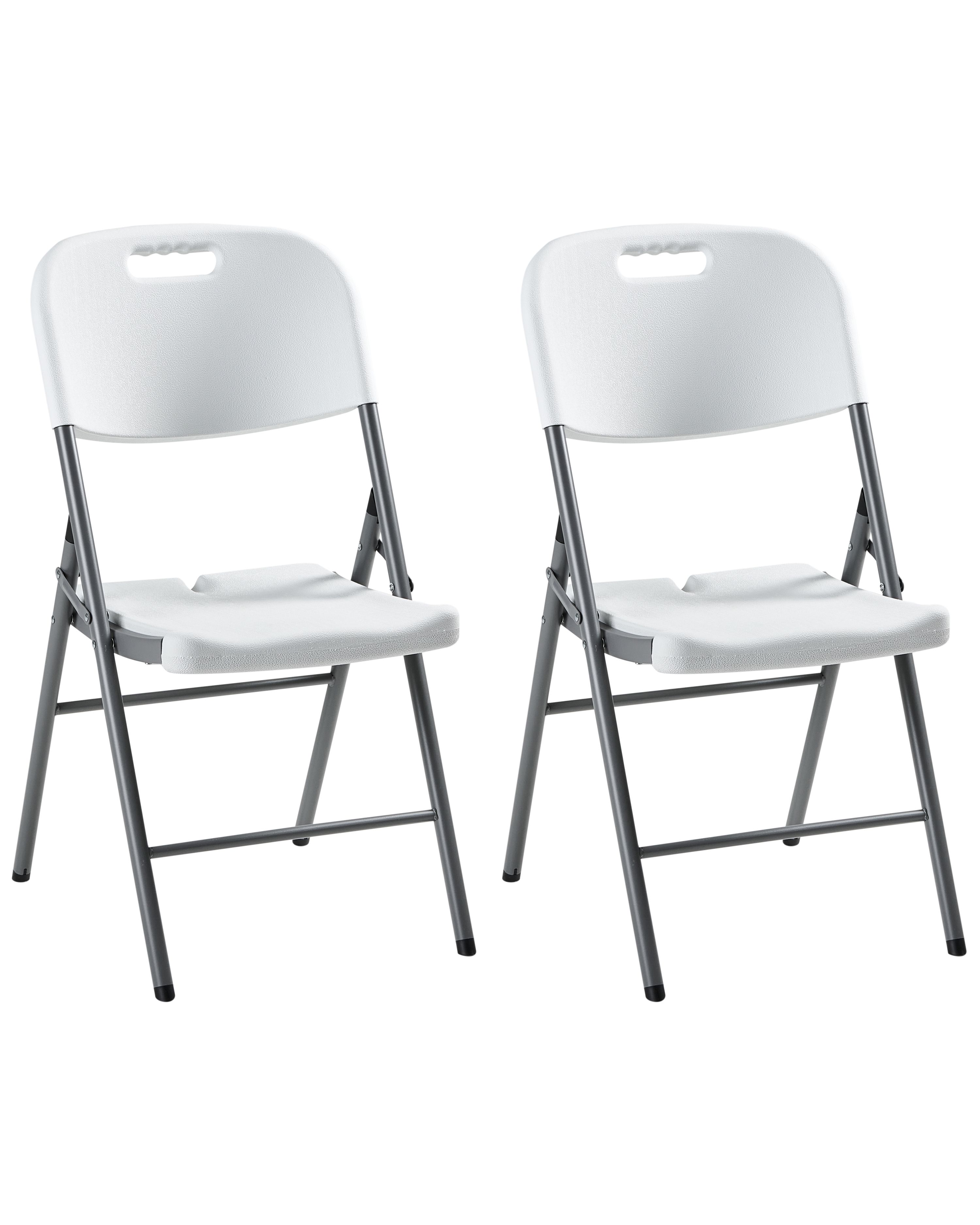 Set of 2 Garden Chairs CUGNOLI Folding White
