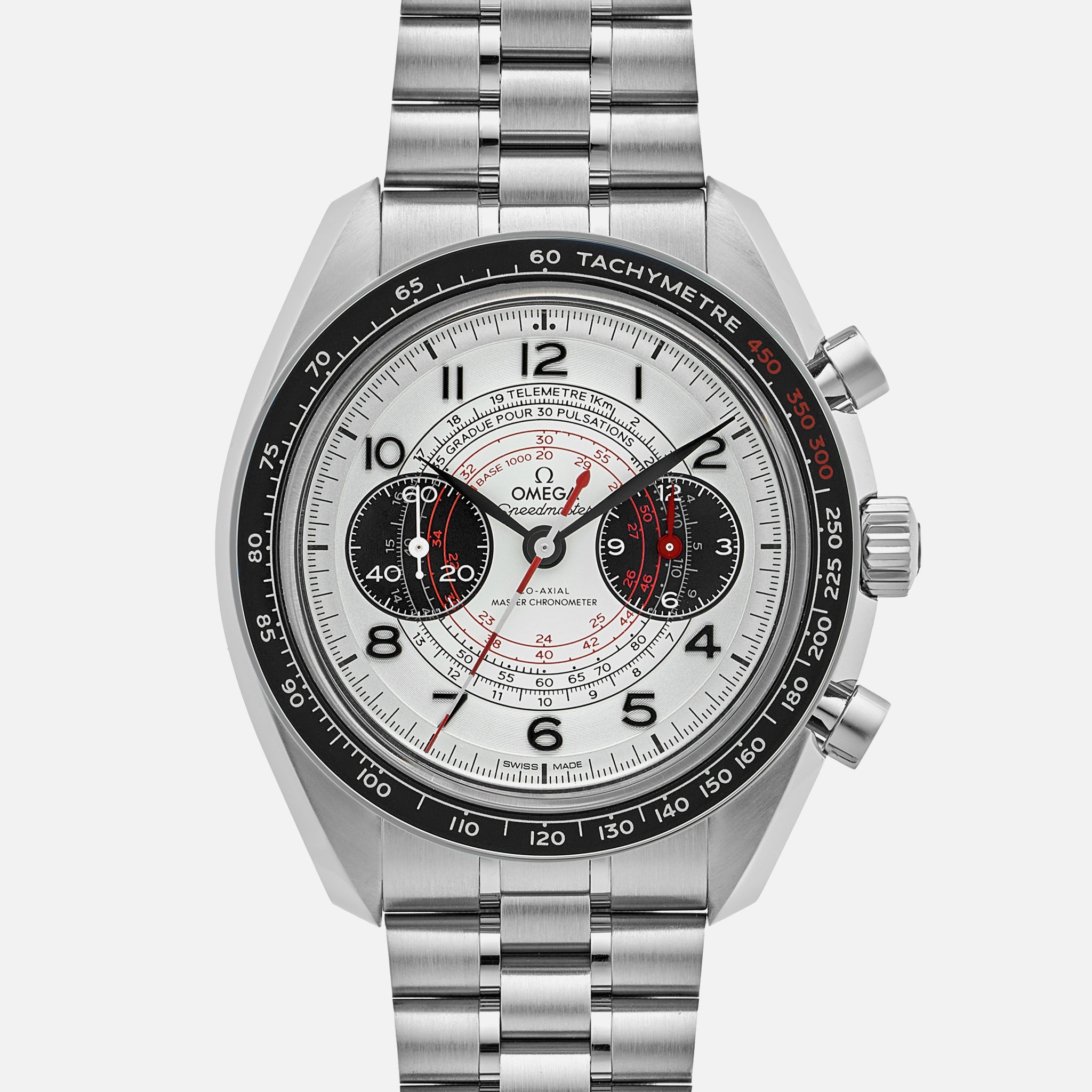 Speedmaster Chronoscope Co-Axial Master Chronometer Chronograph 43mm With Red Accents On Bracelet(1:1 replica) - Top club