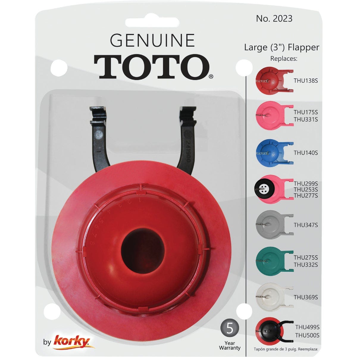 Korky TOTO 3 In. Rubber Adjustable Flapper