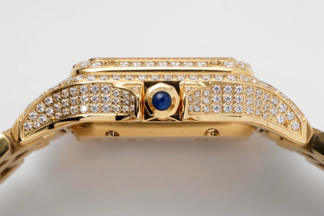 Cartier Cheetah Full of Diamonds Ladies 37MM-Golden(1:1 replica) - Top club