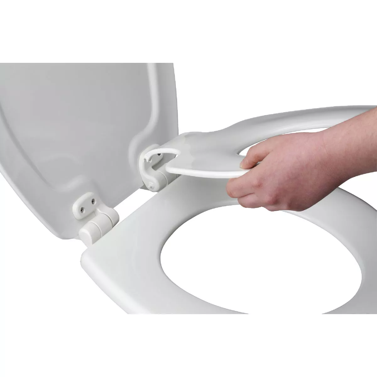 Bemis Mayfair NextStep2 Elongated Closed WhisperClose White Enameled Wood Toilet Seat