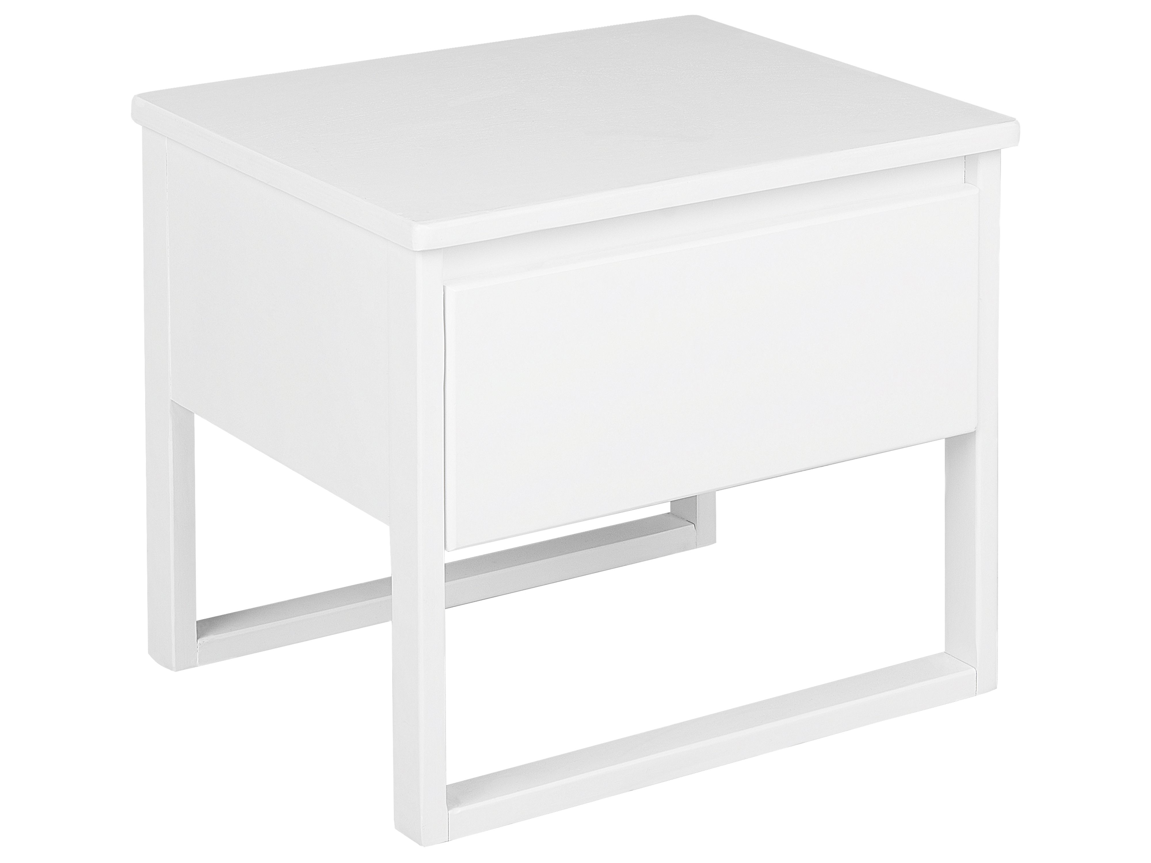 1 Drawer Bedside Table GIULIA Pine Wood White