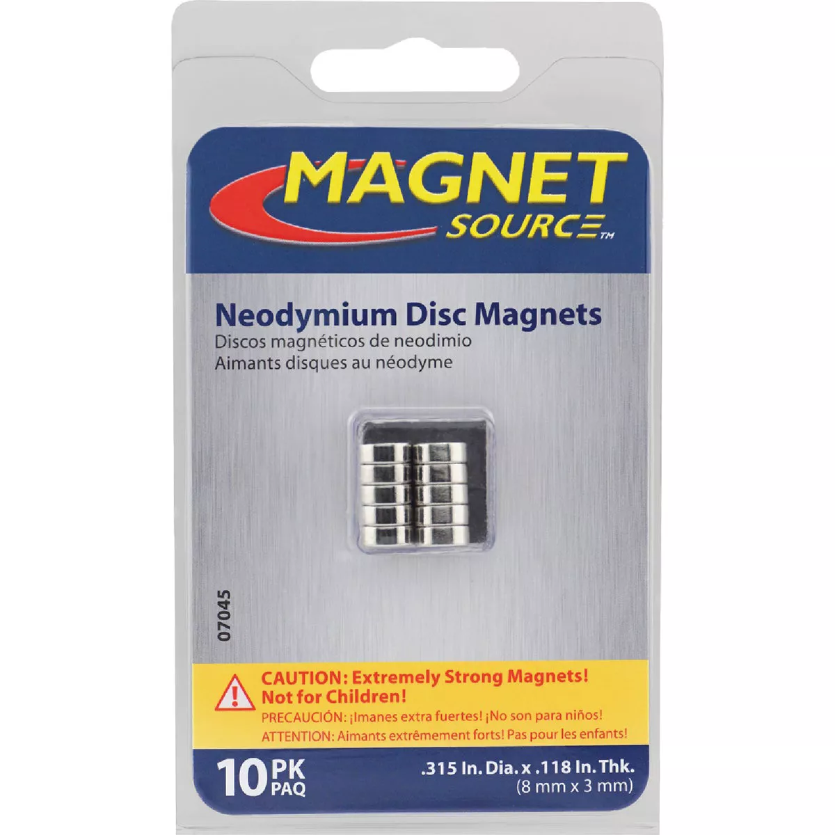 Master Magnetics 0.315 in. Neodymium Disc Magnet (10-Pack)