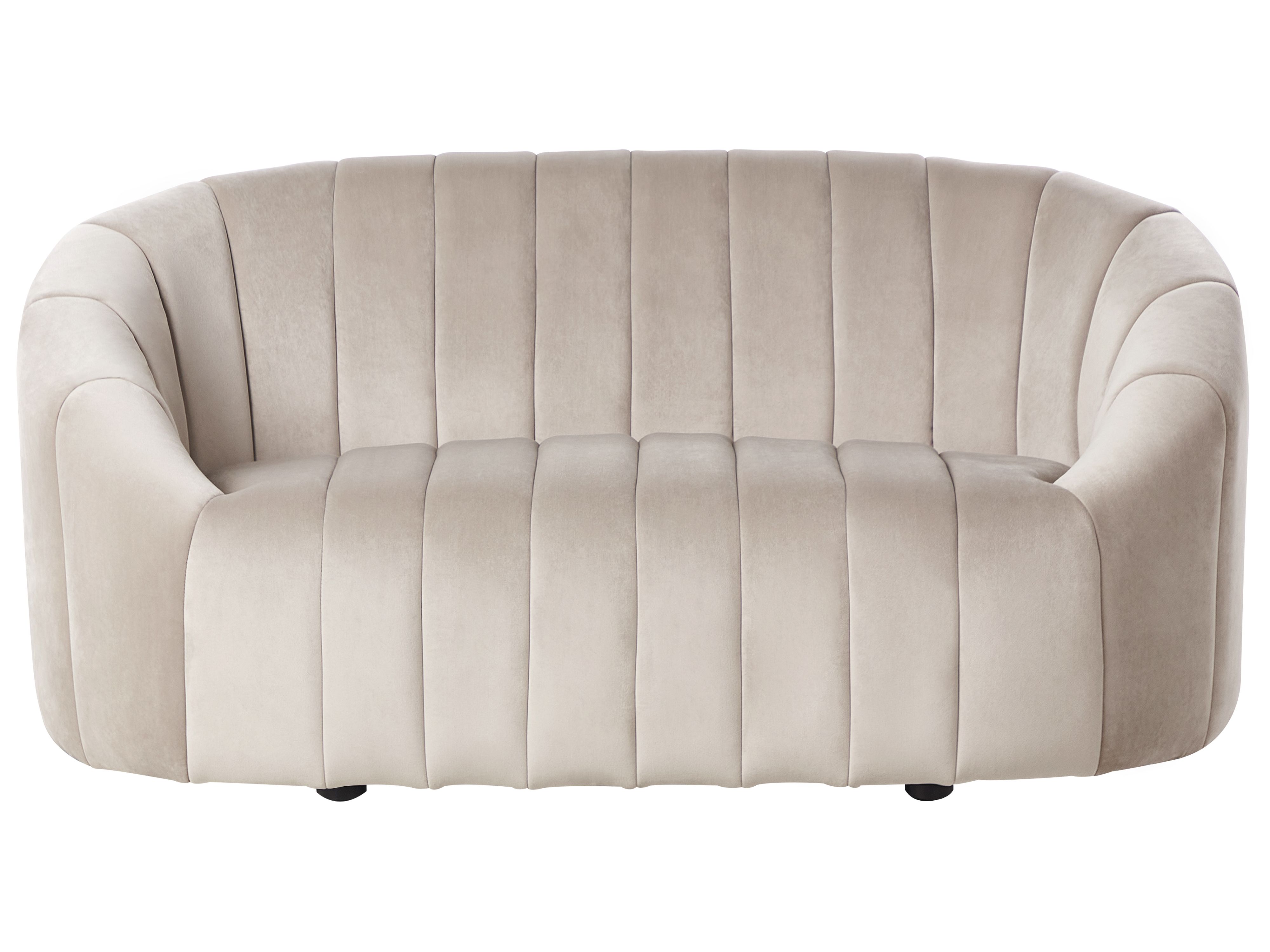 Sofa 2 Seater MALUNG Velvet Beige