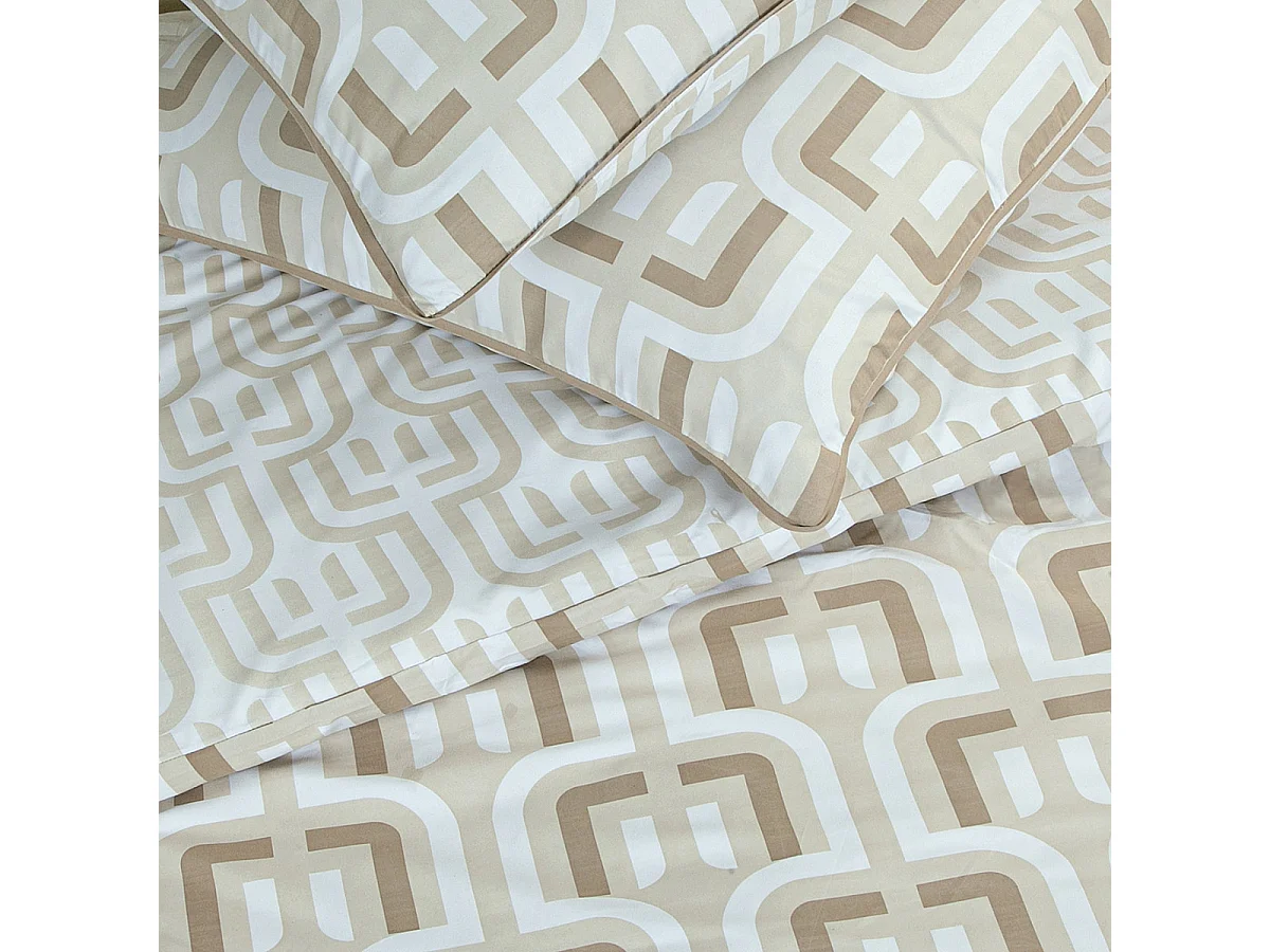Parure de lit double rétro en microfibre lavée 240x220cm