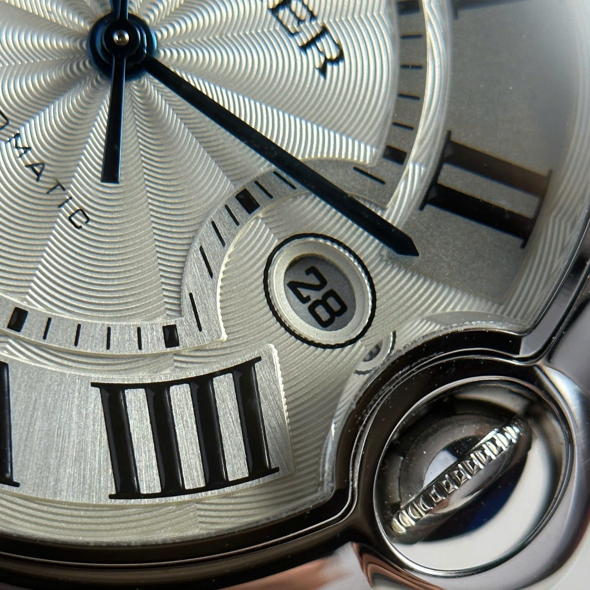 Cartier Ballon Bleu Replica Watch Dial White Leather Strap AF Factory 42mm - Top club