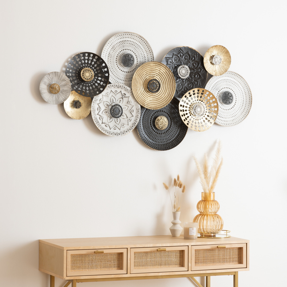 Wall decoration, metal "Ivo" 134x68 cm