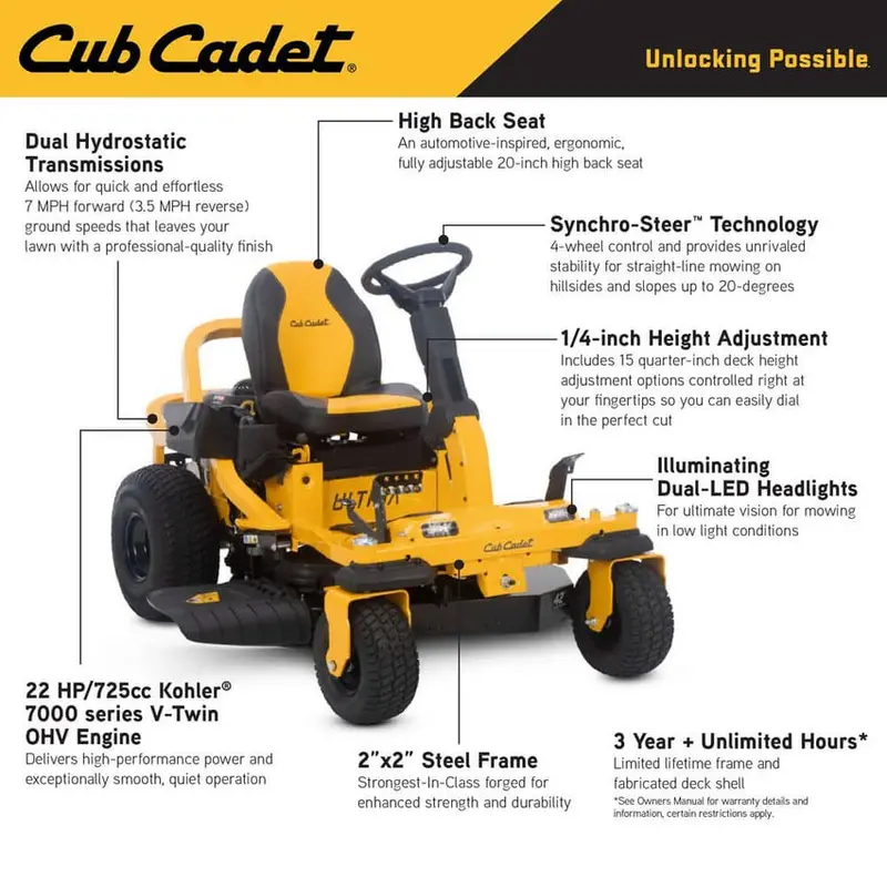 Cub Cadet Ultima ZTS1 Zero-Turn Mower, 42-Inch Fabricated Deck, 22-HP Kohler Engine - Image 3 Cub Cadet Ultima ZTS1 Zero-Turn Mower, 42-Inch Fabricated Deck, 22-HP Kohler Engine - Image 3