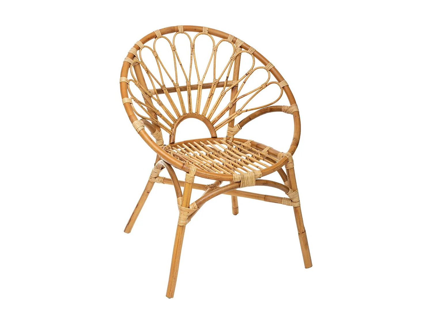 Fauteuil en Rotin naturel H 84 cm