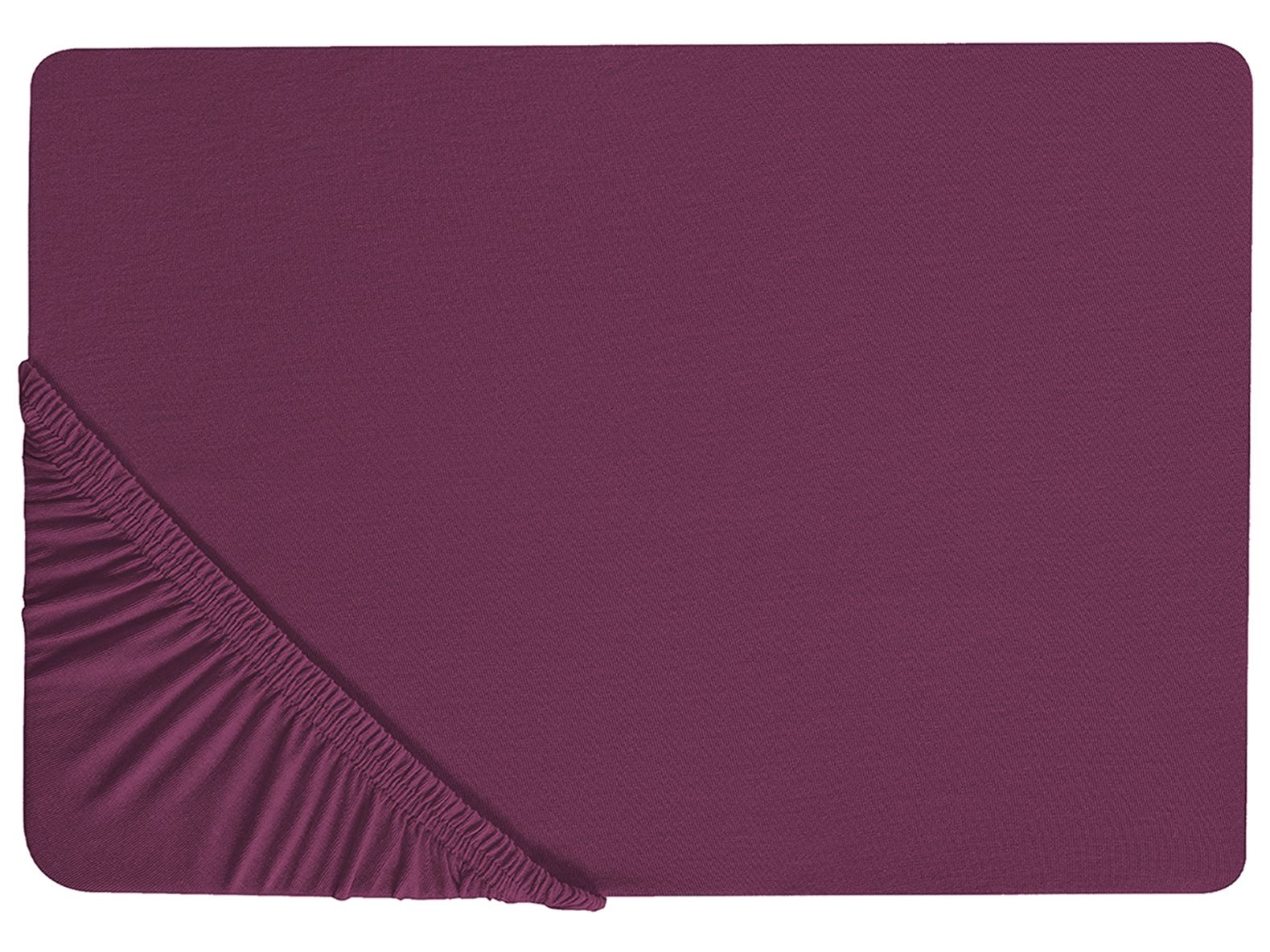 Fitted Sheet JANBU Cotton 200 x 200 cm Burgundy