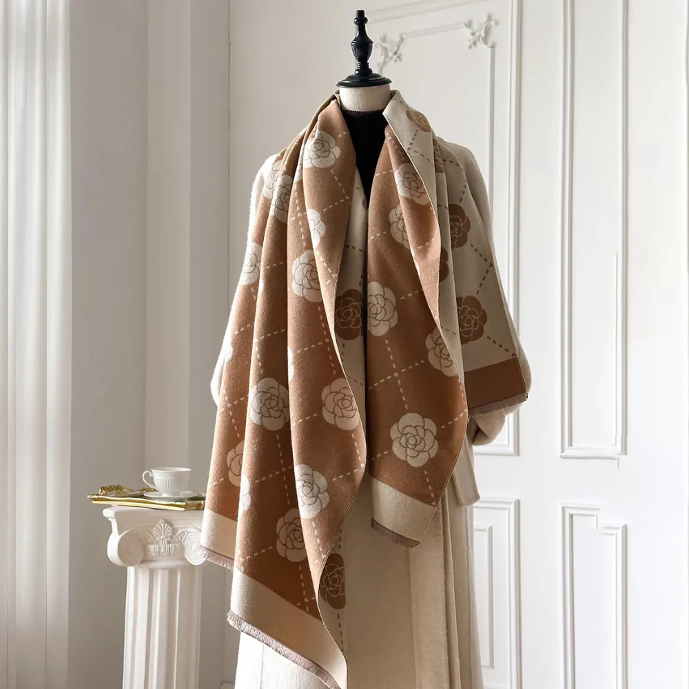 Floral Raw Hem Scaarf - ZKZOOK