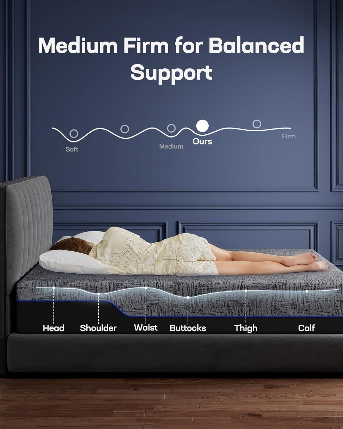 Marsail NS1 Massage Adjustable Base with Mattress Set, Queen Adjustable Bed Frame + 12-inch Cooling Gel Memory Foam Mattress, Dual Motor Bed Frame with Wireless Remote, CertiPUR-US Certified