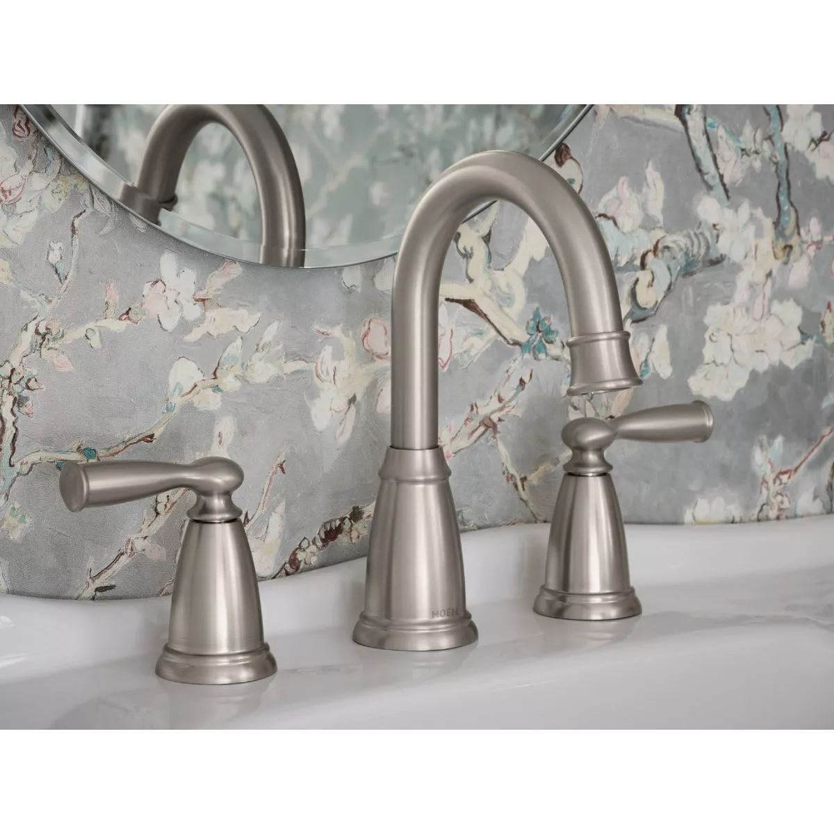 Moen Banbury 2-Handle Lever Widespread Bathroom Faucet with Pop-Up, Spot Resist Brushed Nickel