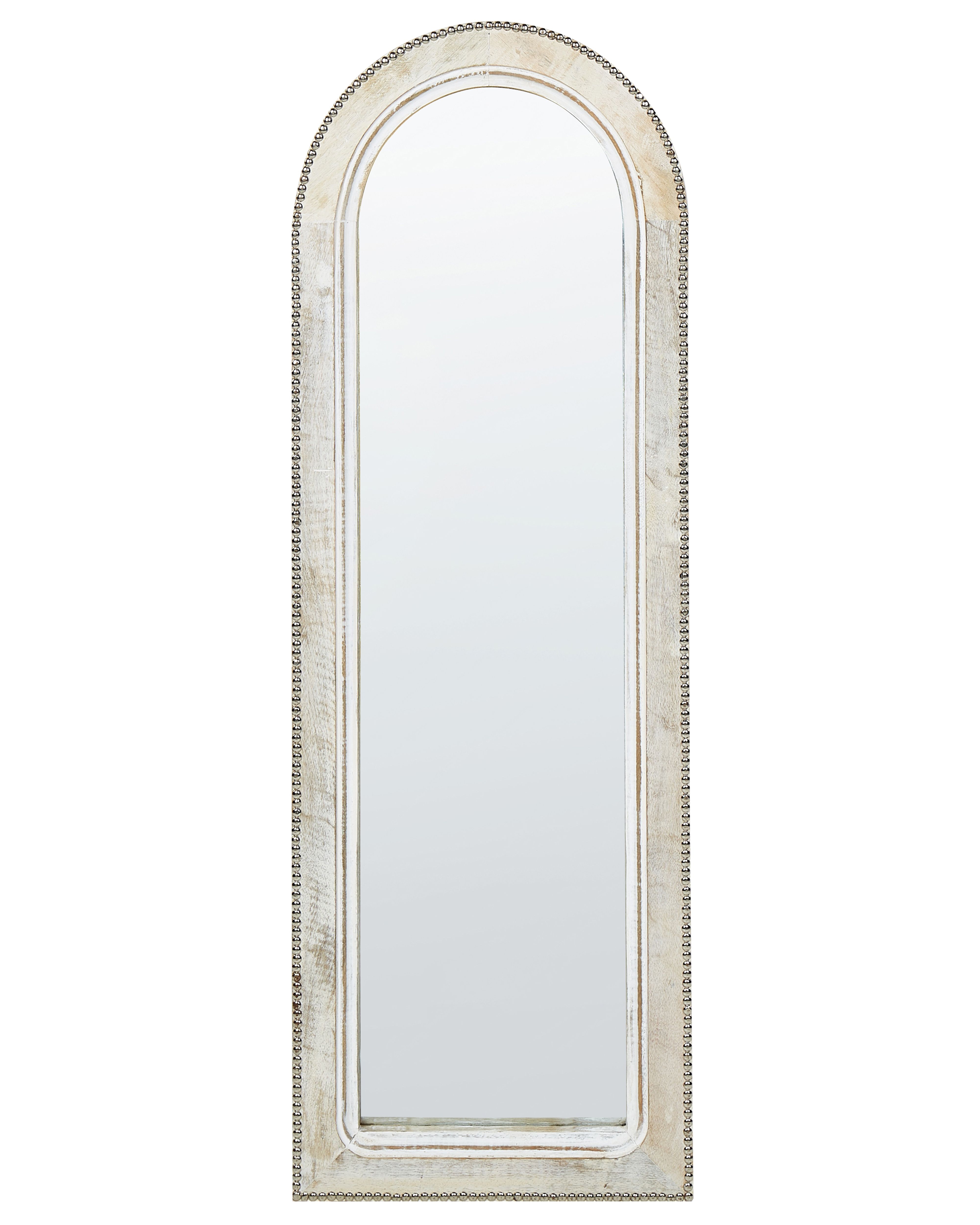 Wall Mirror SARRY 31 cm 91 cm Mango Wood White