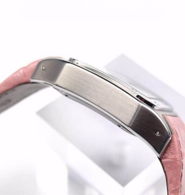Replica Cartier V6 Santos 100 W20126X8 36mm White Dial Black Leather Strap - Top club
