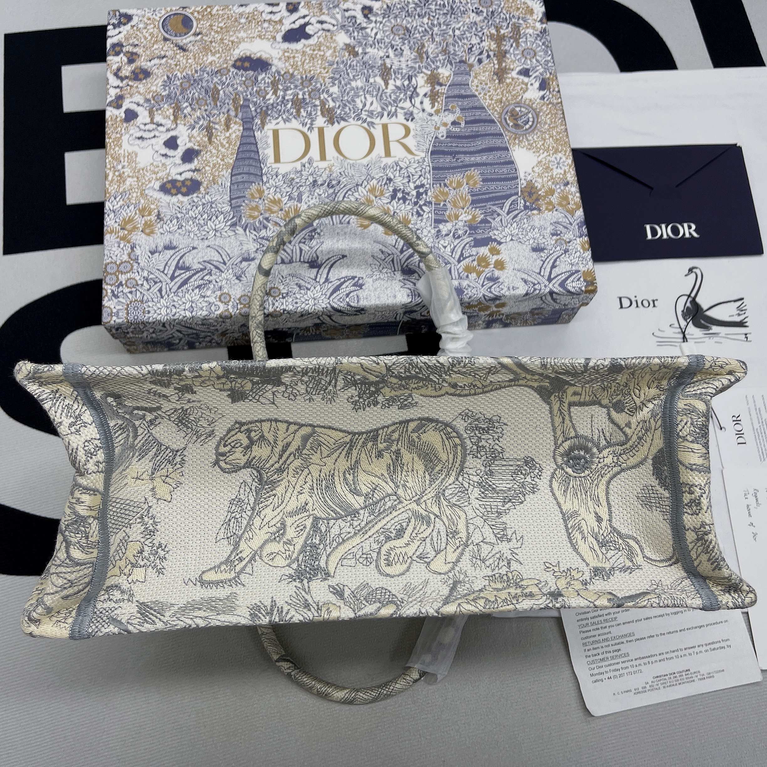 Christian Dior Medium Dior Book Tote Gray, For Women, Women’s Handbags 14in/36cm CD M1296ZTDT_M9321:1High-quality replica