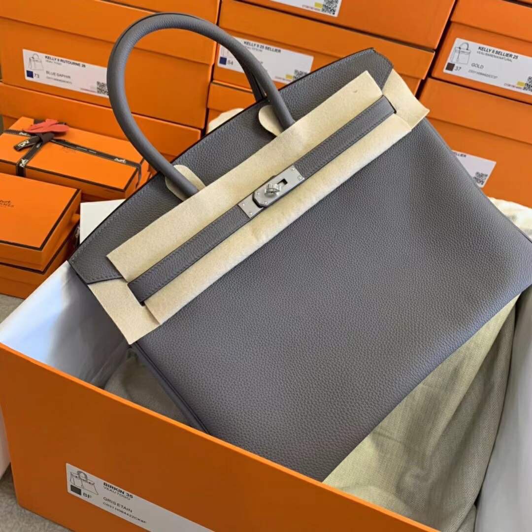 Hermes Birkin 35cm Togo Leather Silver Hardware