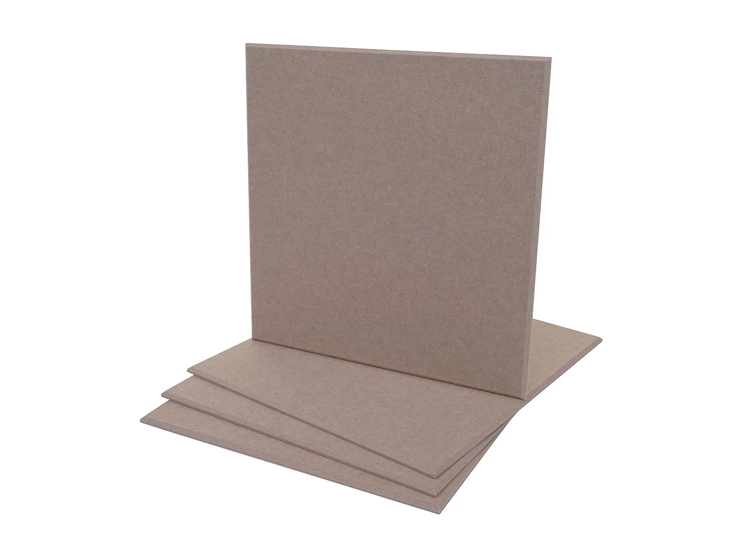 Panneau mural acoustique MCW-L52 (set de 4),  marron clair