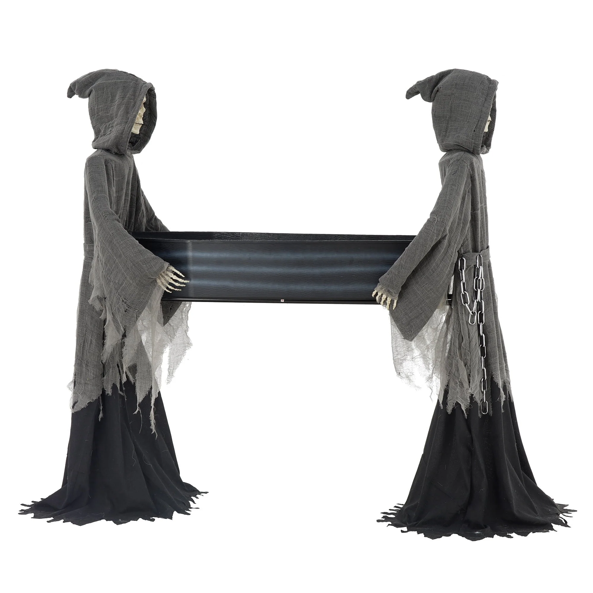 Way To Celebrate 5 ft LED Skeleton Reaper Duo Carrying Coffin Halloween Outdoor Decor