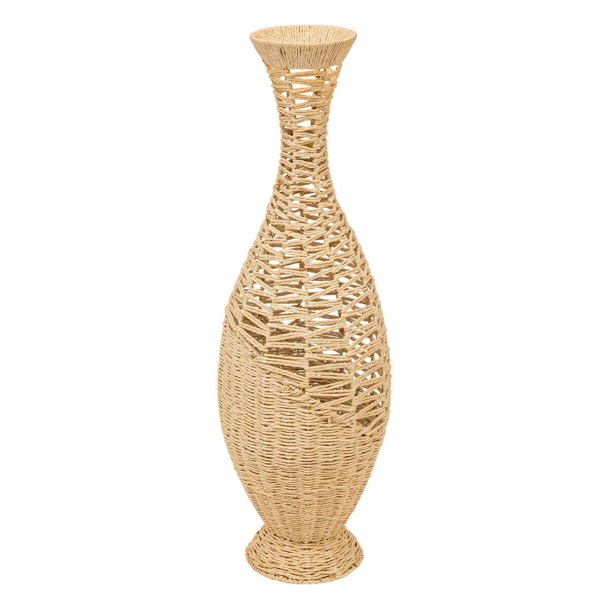 Vase "Clay" Plant Fiber, Beige, H.90 cm