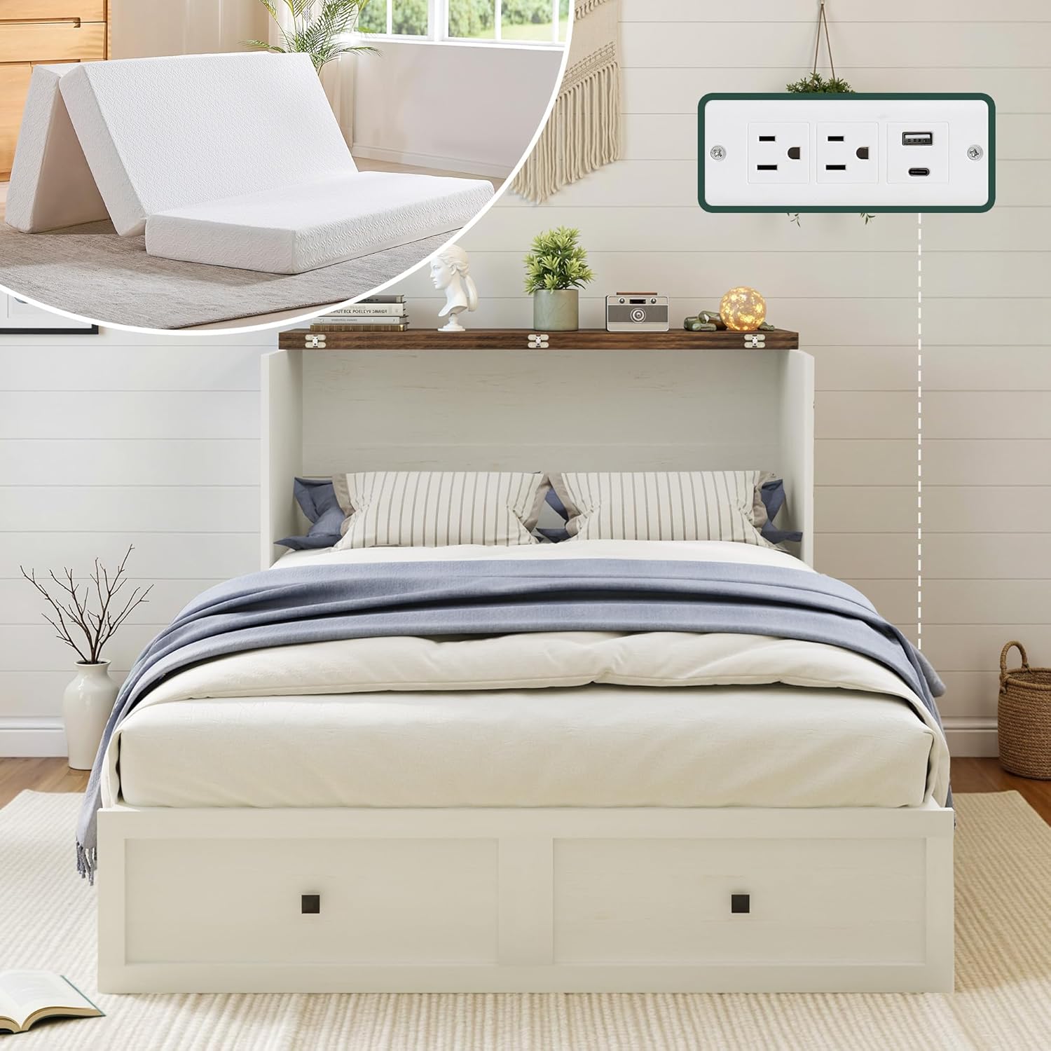 Queen Murphy Bed with 6