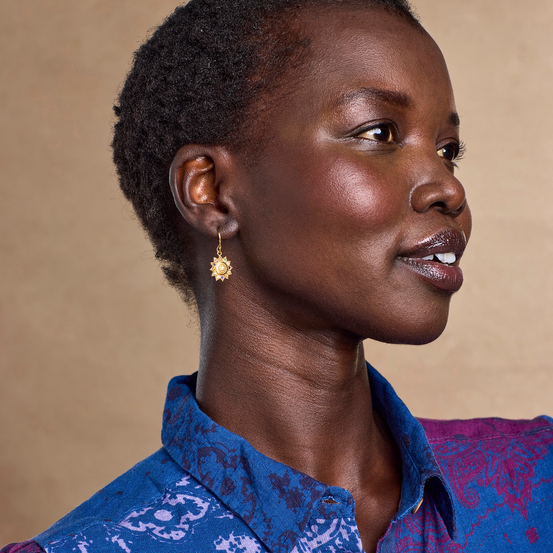 Vibrant Lotus Earrings - Sundance Clothing