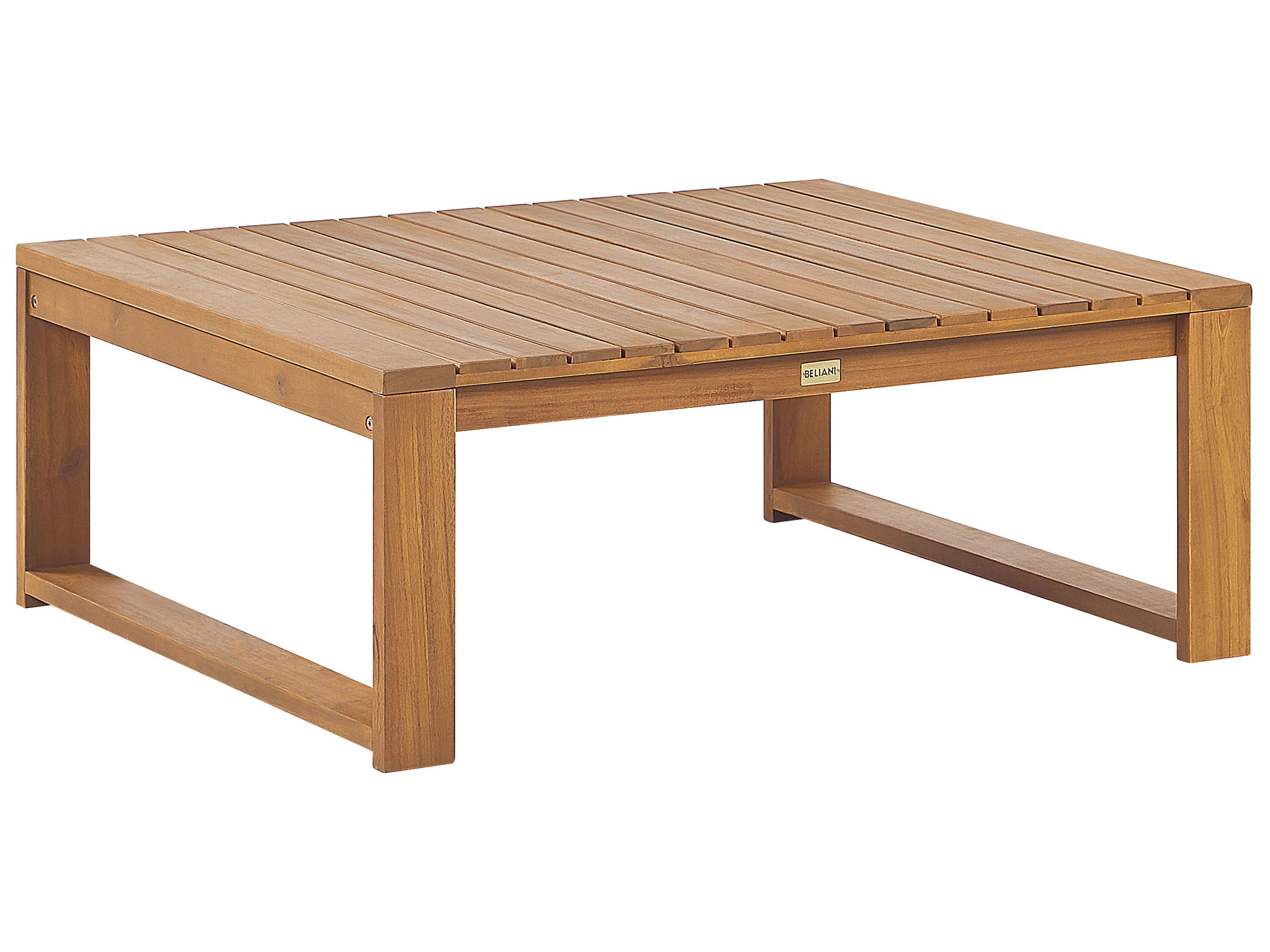 Garden Coffee Table TIMOR 90 cm 75 cm Certified Acacia Wood Light Brown