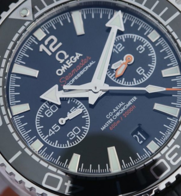 Replica Omega OMF Planet Ocean Master Chronometer Black LiquidMetal Leather Strap A9900 - Elite Watch Atelier