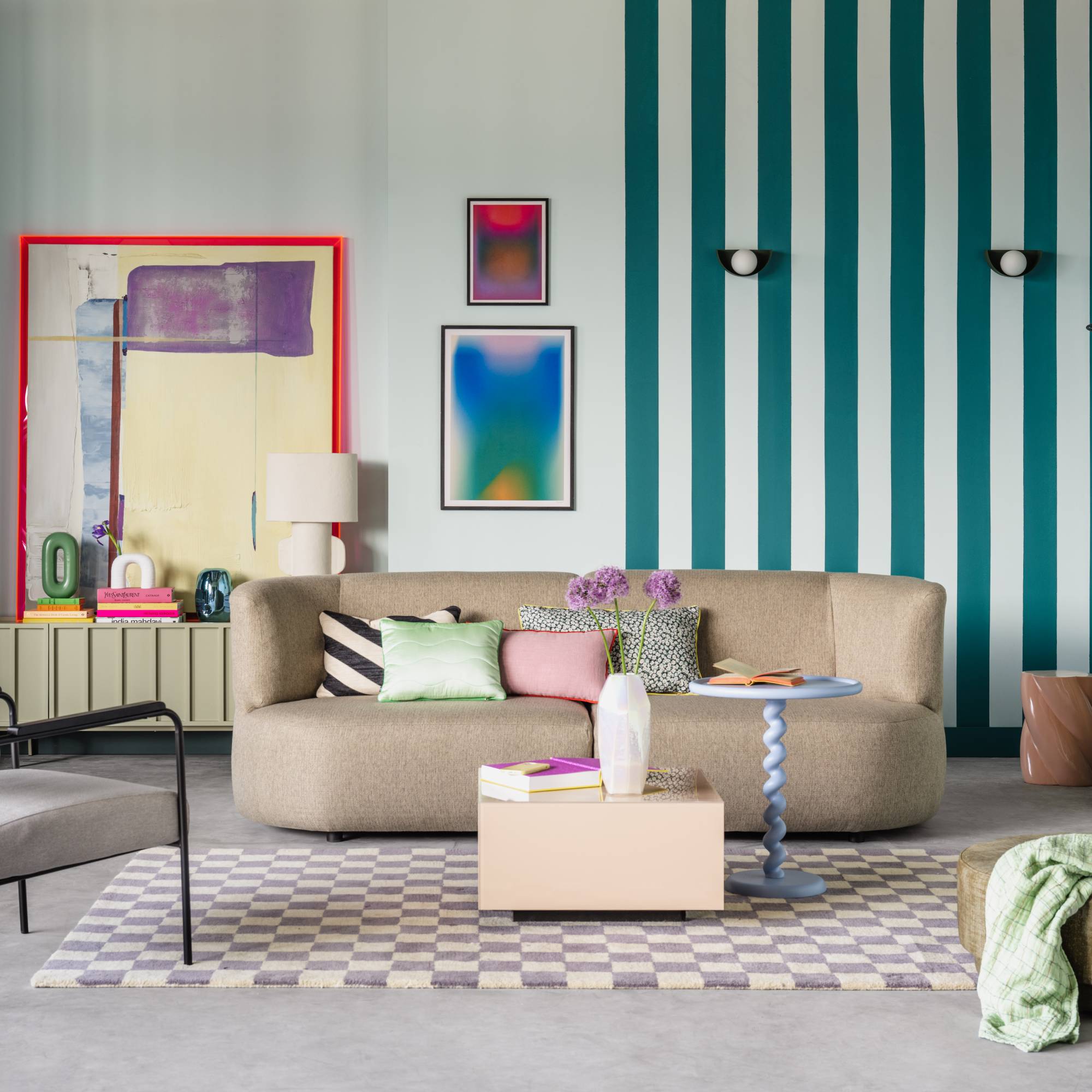 Blokker Check Vloerkleed 170 x 240 cm - Paars