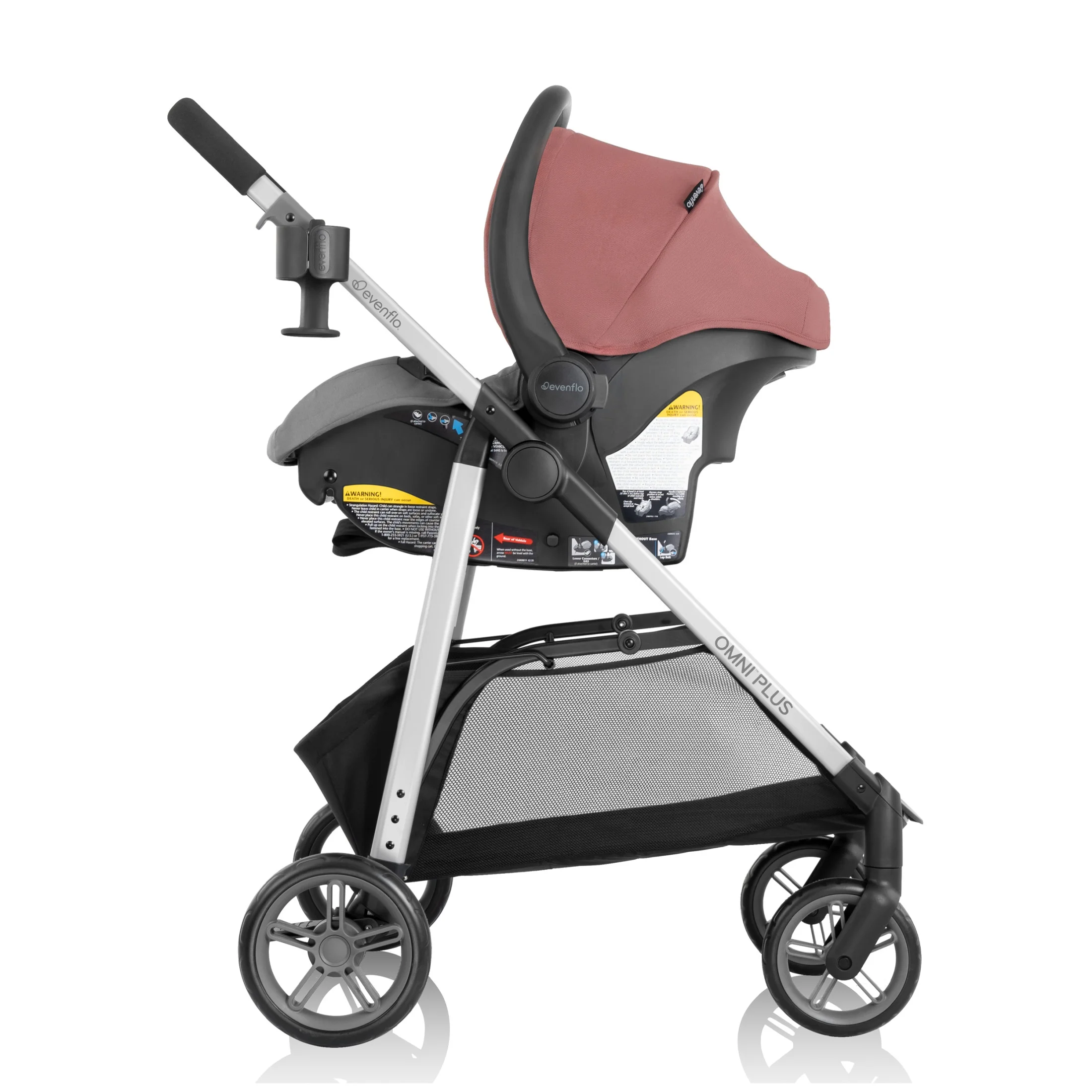 Evenflo Omni Plus Modular Travel System with LiteMax Sport Infant Car Seat, Mylar Gray, Unisex - Image 82