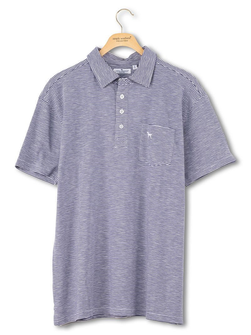 0126-MN-POLO-SEA-NAVYBLSTR - Simply Southern Outlet