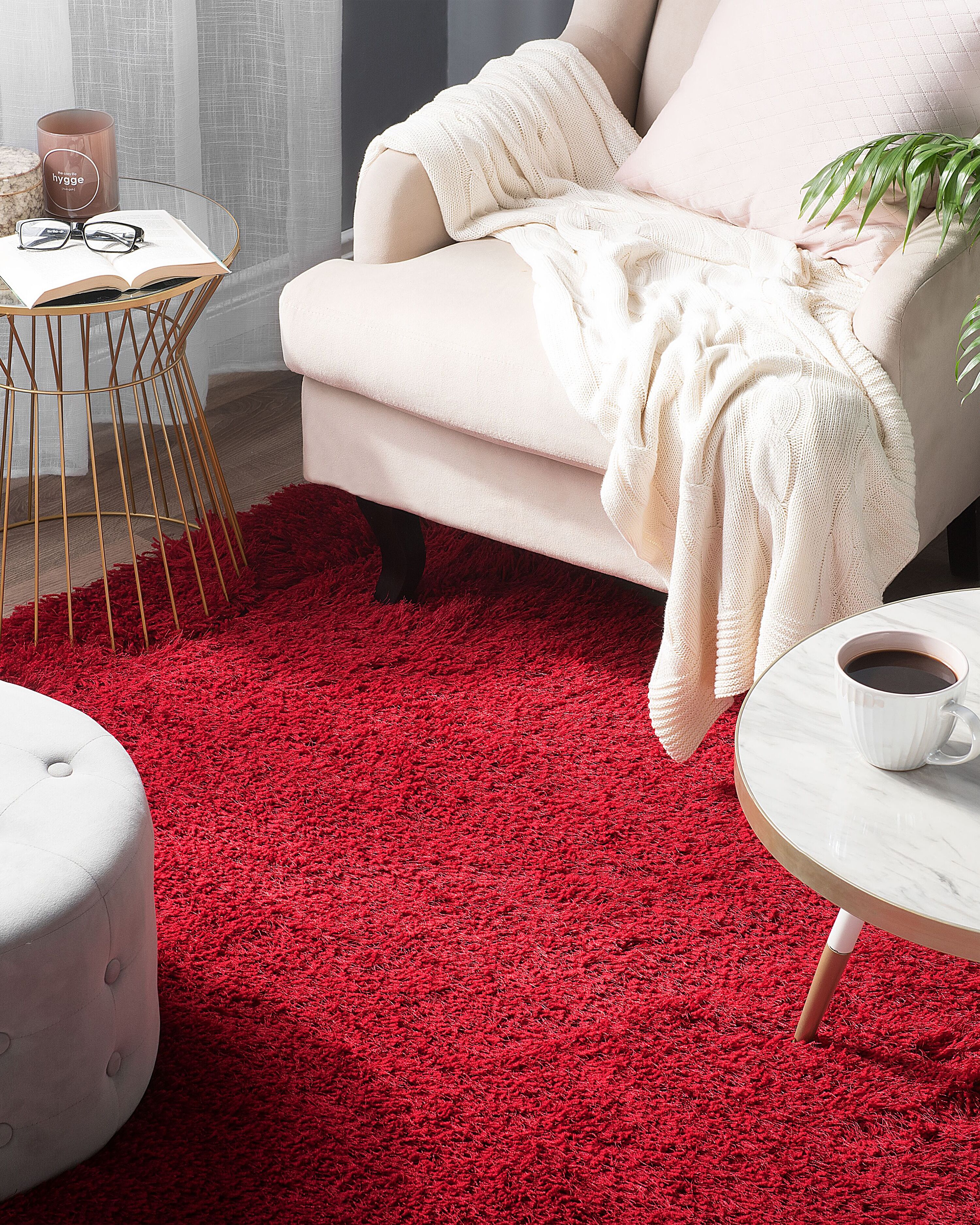 Shaggy Rug CIDE Red 160 x 230 cm