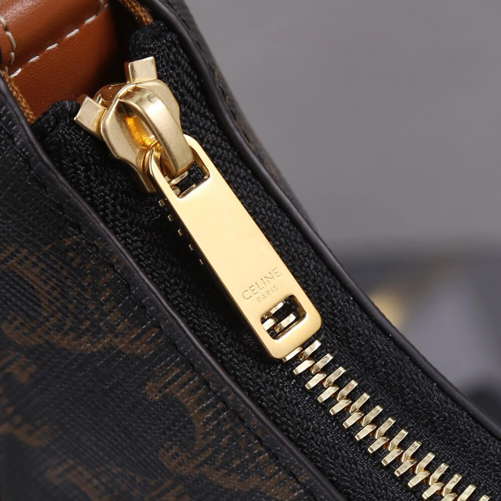 CELINE MEDIUM AVA TRIOMPHE BAG in Triomphe Canvas and calfskin1:1High-quality replica