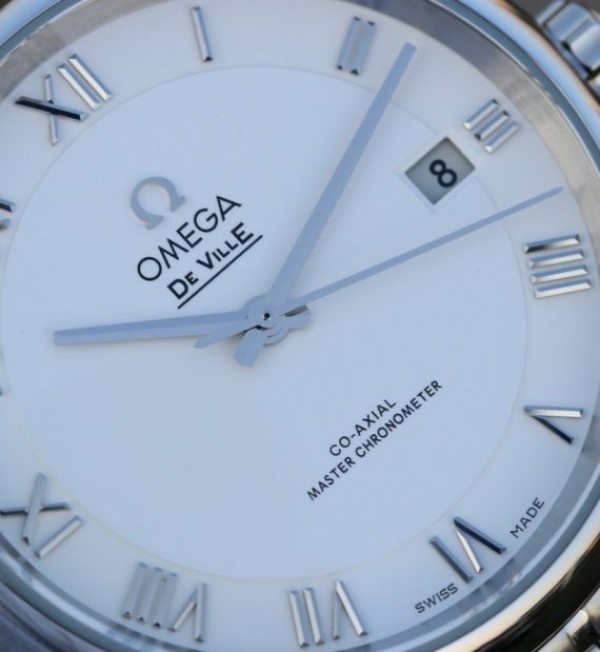 Replica Omega V6 De Ville Hour Vision Co-Axial 41mm SS White Dial SS Bracelet A8500 - Elite Watch Atelier