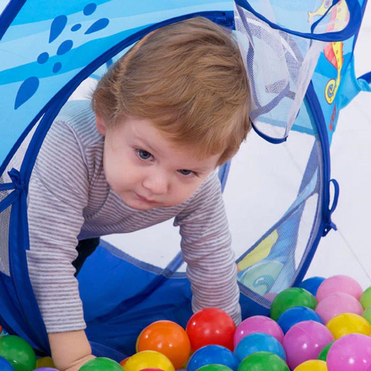 MiniSpeeltuin | 3-in-1 Speeltent, Ballenpoel en Tunnel