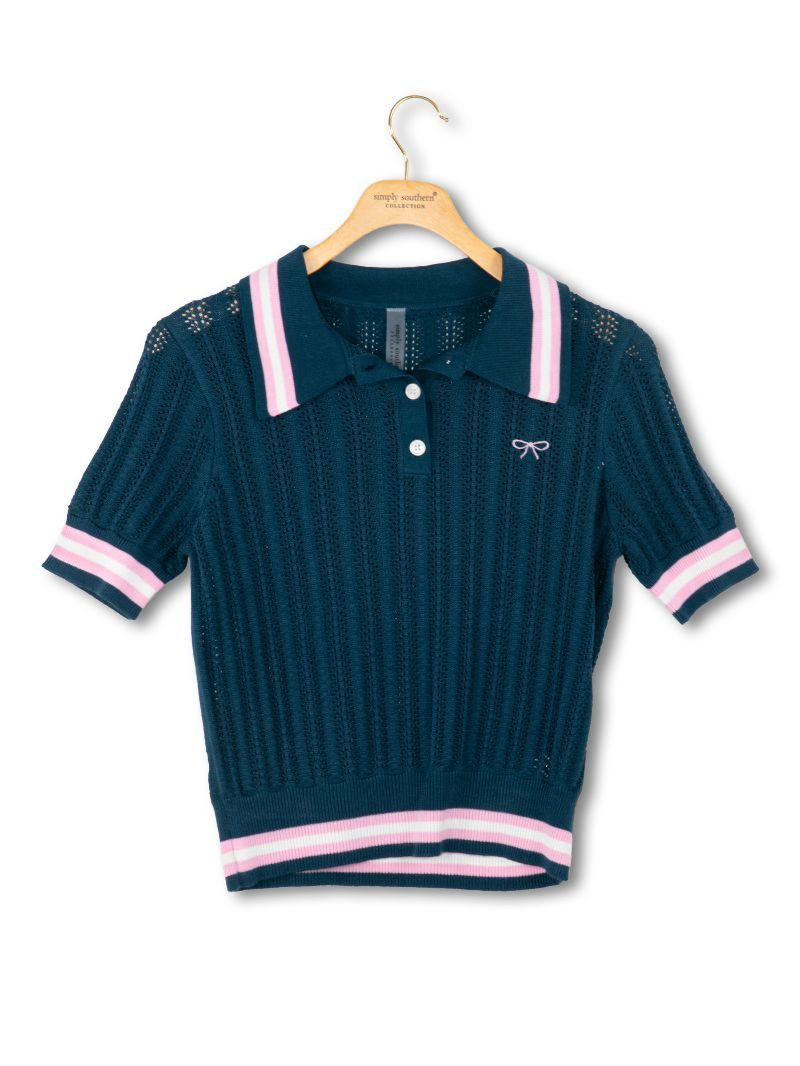 0126-POLO-CRP-NAVY - Simply Southern Outlet