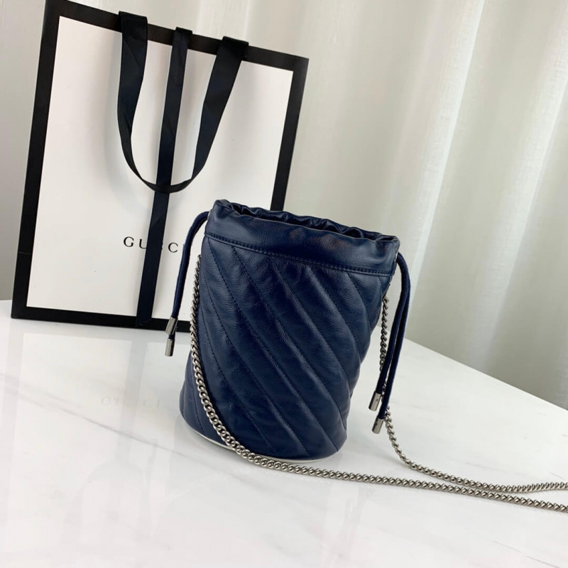 Replica Gucci Gg Marmont Mini Bucket Bag 573817 Blue1:1High-quality replica