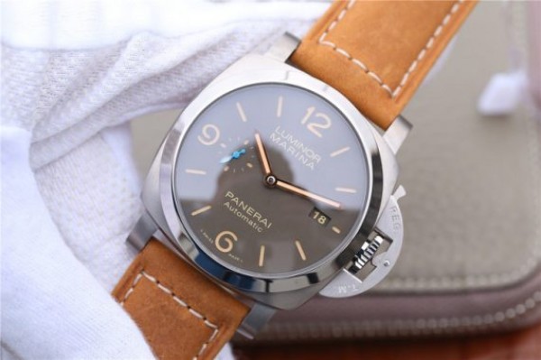 Replica Panerai PAM1351 Titanium ZF Brown Dial Brown Asso Strap P9010 - Elite Watch Atelier