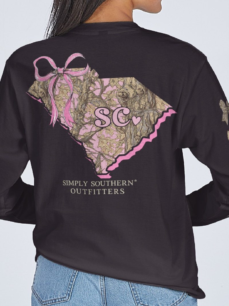 YTH-LS-STATE-SC-BLK - Simply Southern Outlet