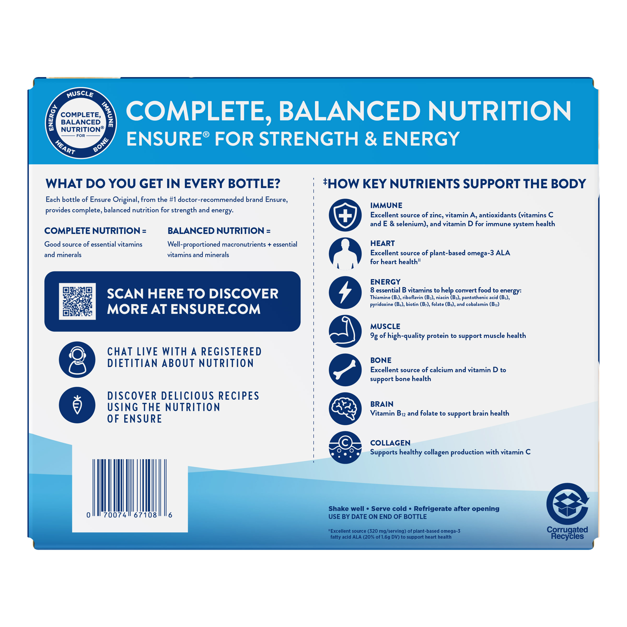 Ensure Original Nutrition Shake, 8 fl. oz, 30-pack, Vanilla - Image 6