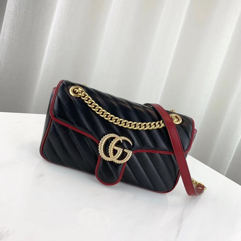 Replica Gucci Gg Marmont Small Shoulder Bag 443497 Black1:1High-quality replica