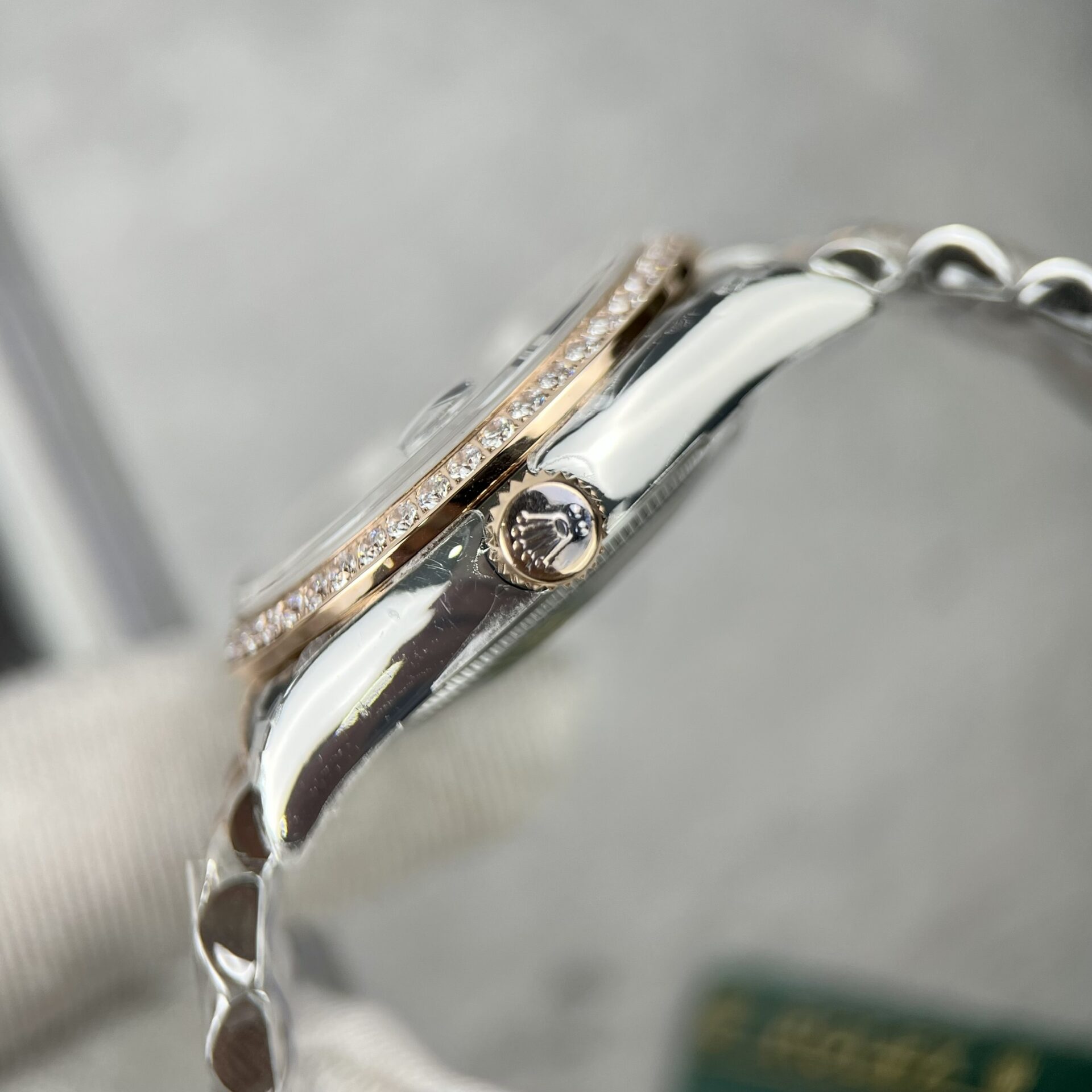 Rolex DateJust Replica Watch Flower Dial With Diamond Bezel 31mm - Top club
