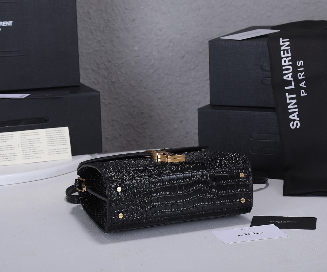 Replica Ysl Cassandra Crocodile Leather Mini Top Handle Bag1:1High-quality replica