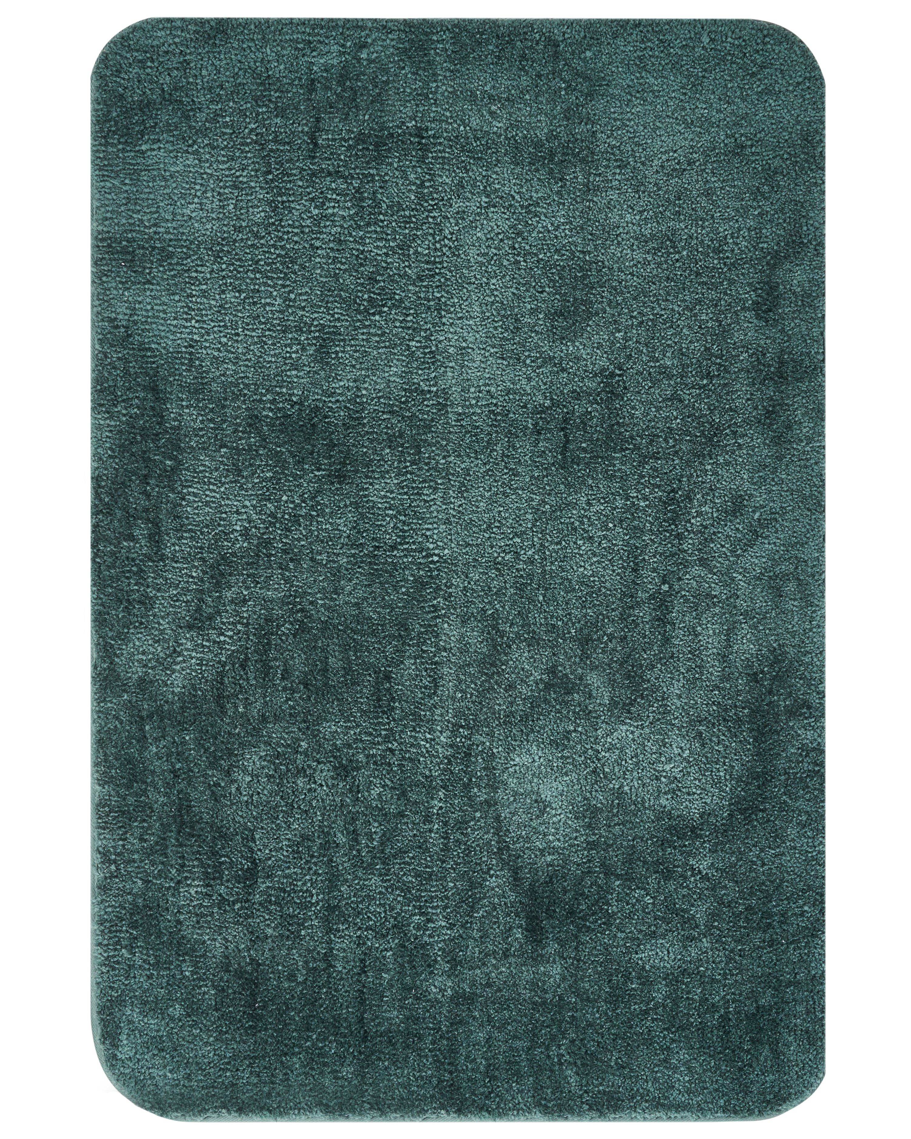 Bath Mat URLANA Dark Green 60 x 90 cm Microfibre