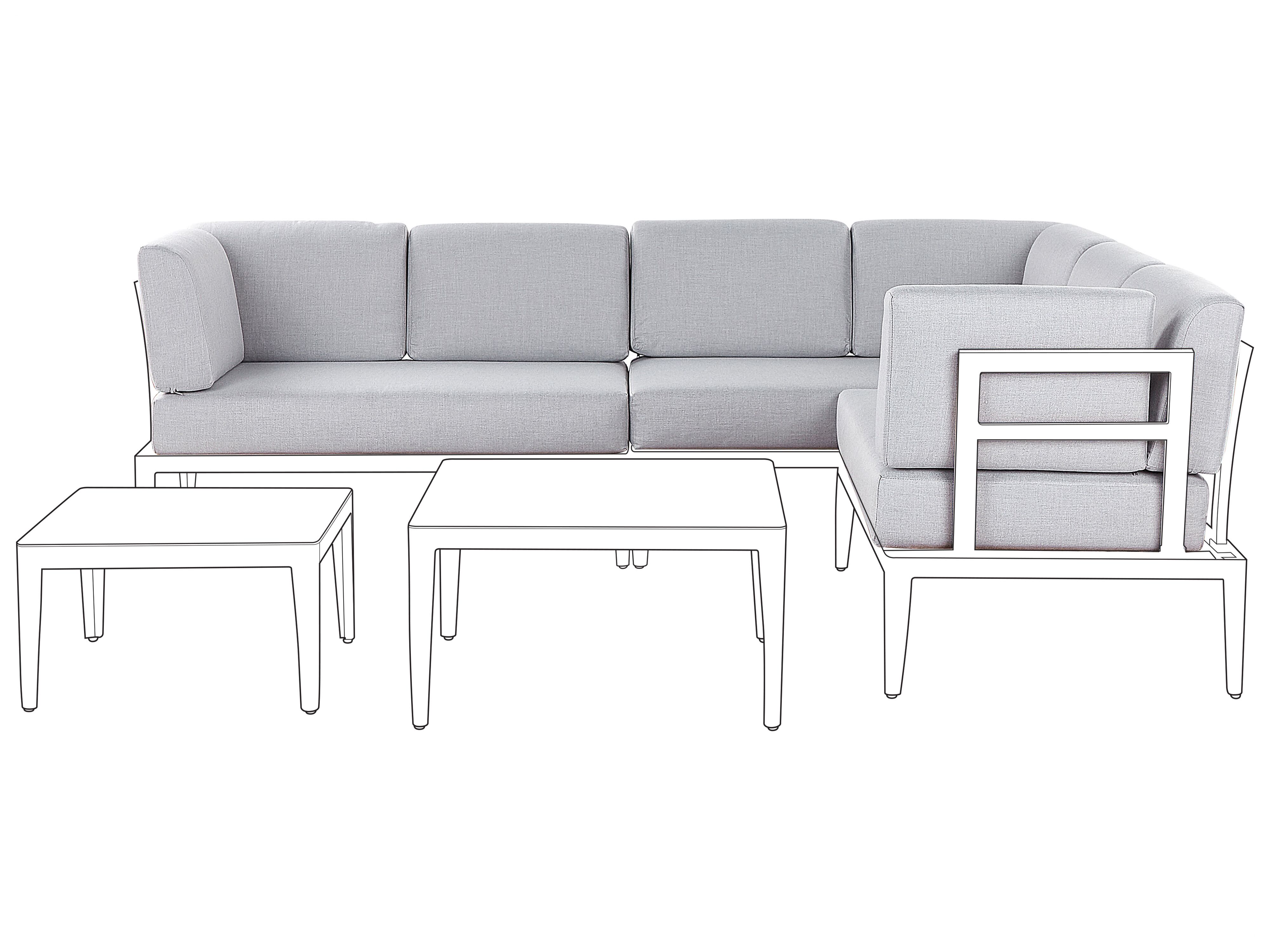 Outdoor Cushion Cover Set RIMA III Light Grey