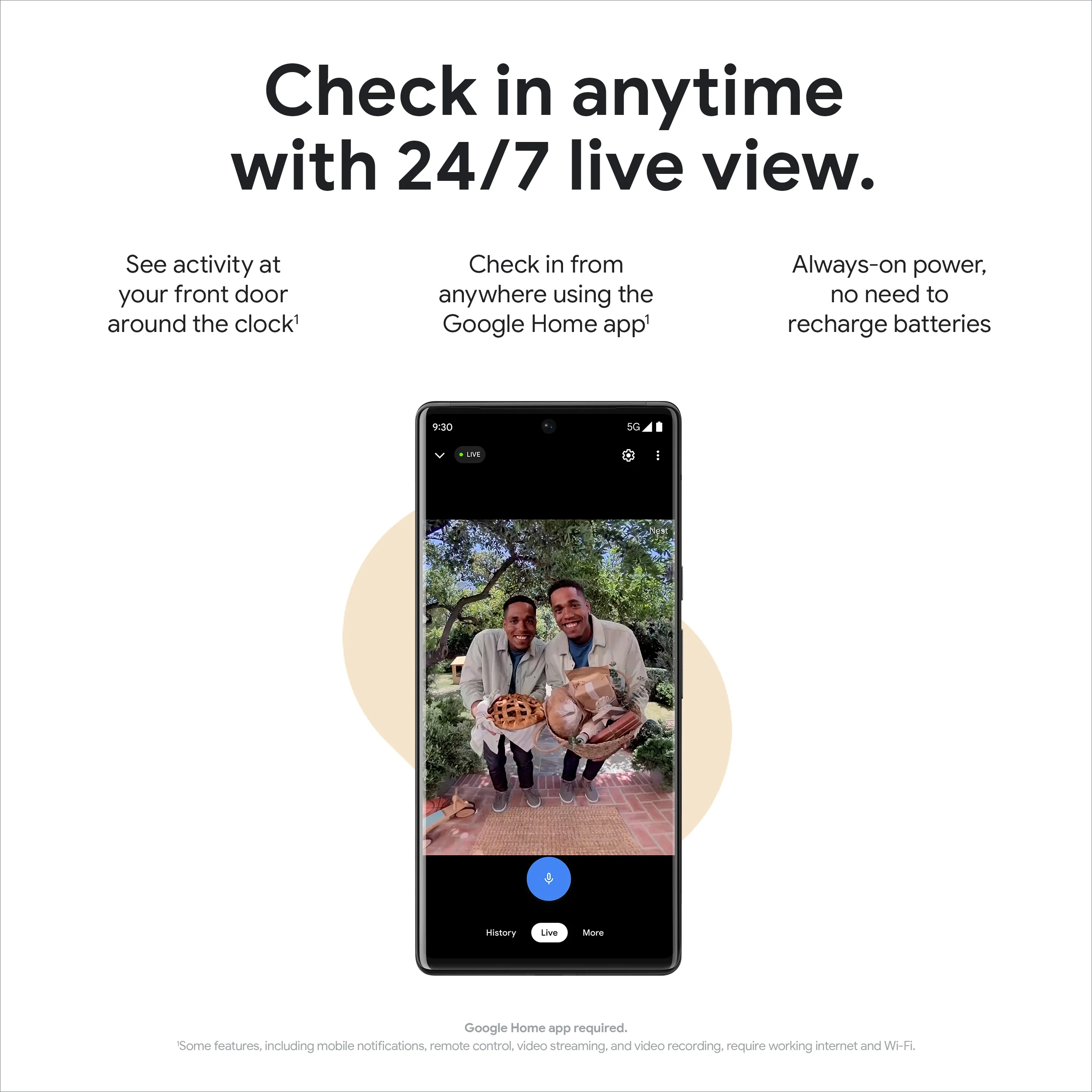 Google Nest Doorbell (Wired, 2nd gen) - Video Doorbell Camera - Doorbell Security Camera - Snow - Image 16